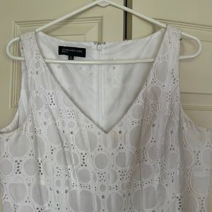 Jones New York eyelet dress white
